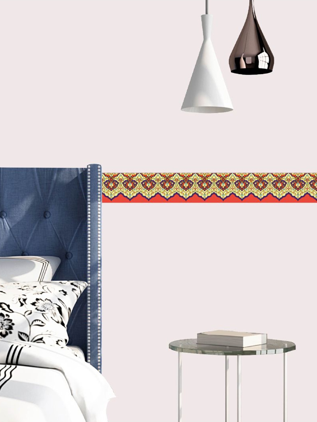 

Asian Paints Yellow & Red Circular Geometry Self Adhesive Wall Borders