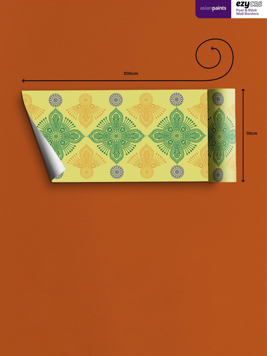 

Asian Paints Victorian Elements Wall Borders Turq Blue Medium Self Adhesive Sticker, Multi