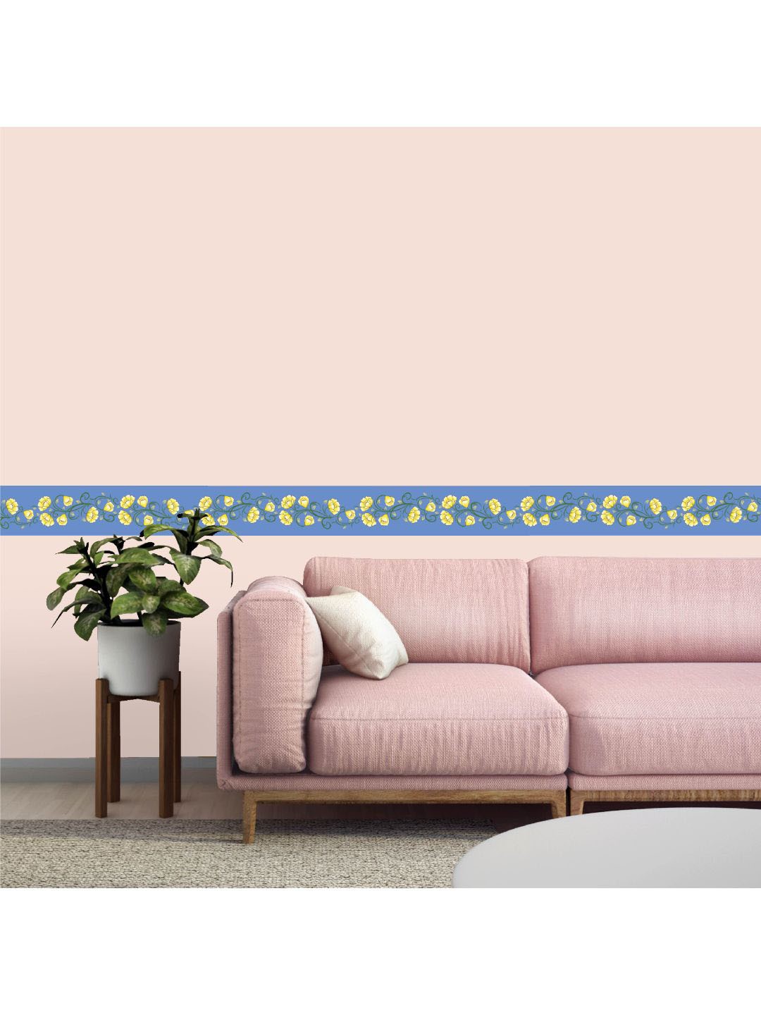 

Asian Paints Floral Borders Blue Medium Self Adhesive Sticker