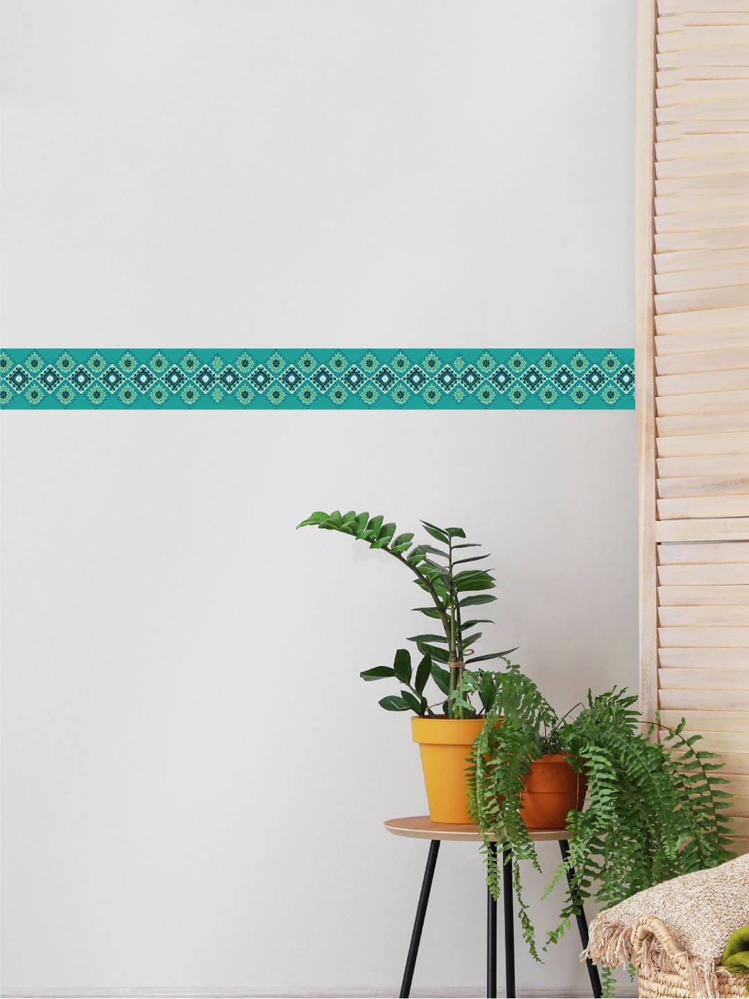 

Asian Paints Sea Green & White Self Adhesive Wall Borders Sticker