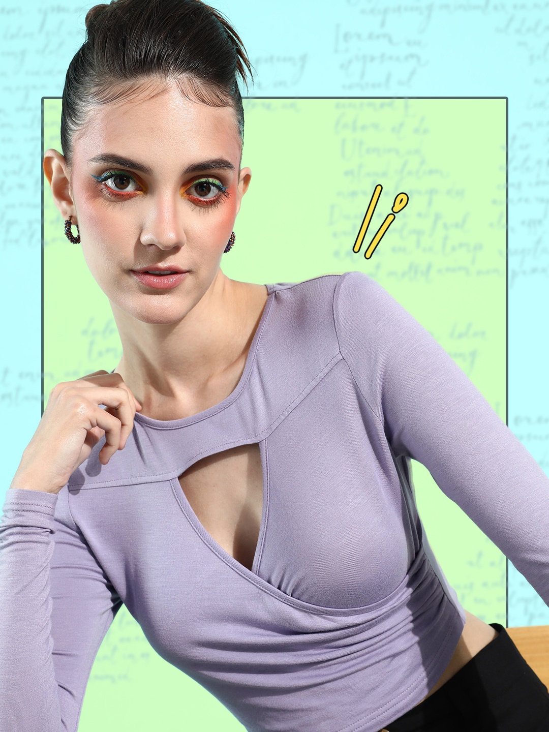 

The Roadster Lifestyle Co. Sweet Lavender Preppy College cool Wrap it up Top