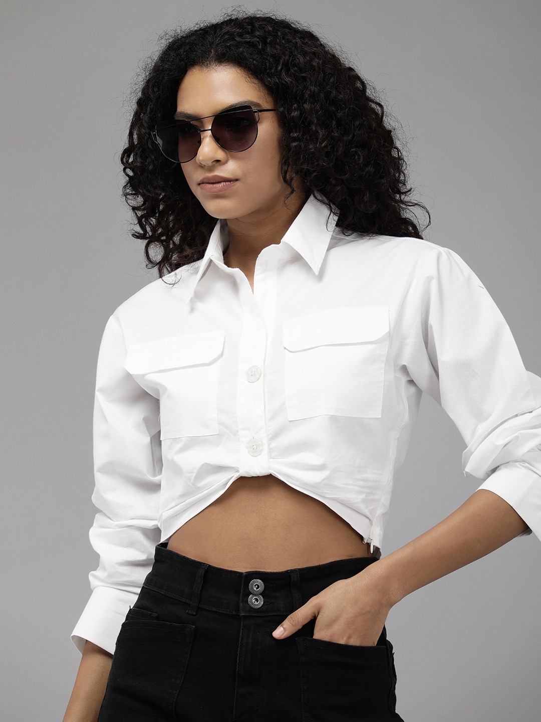

The Roadster Life Co. Pearl White Twists & Knots Pure Cotton Casual Shirt