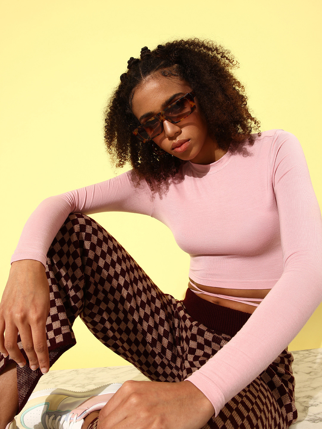 

The Roadster Lifestyle Co. Pure Cotton Crop Top, Pink