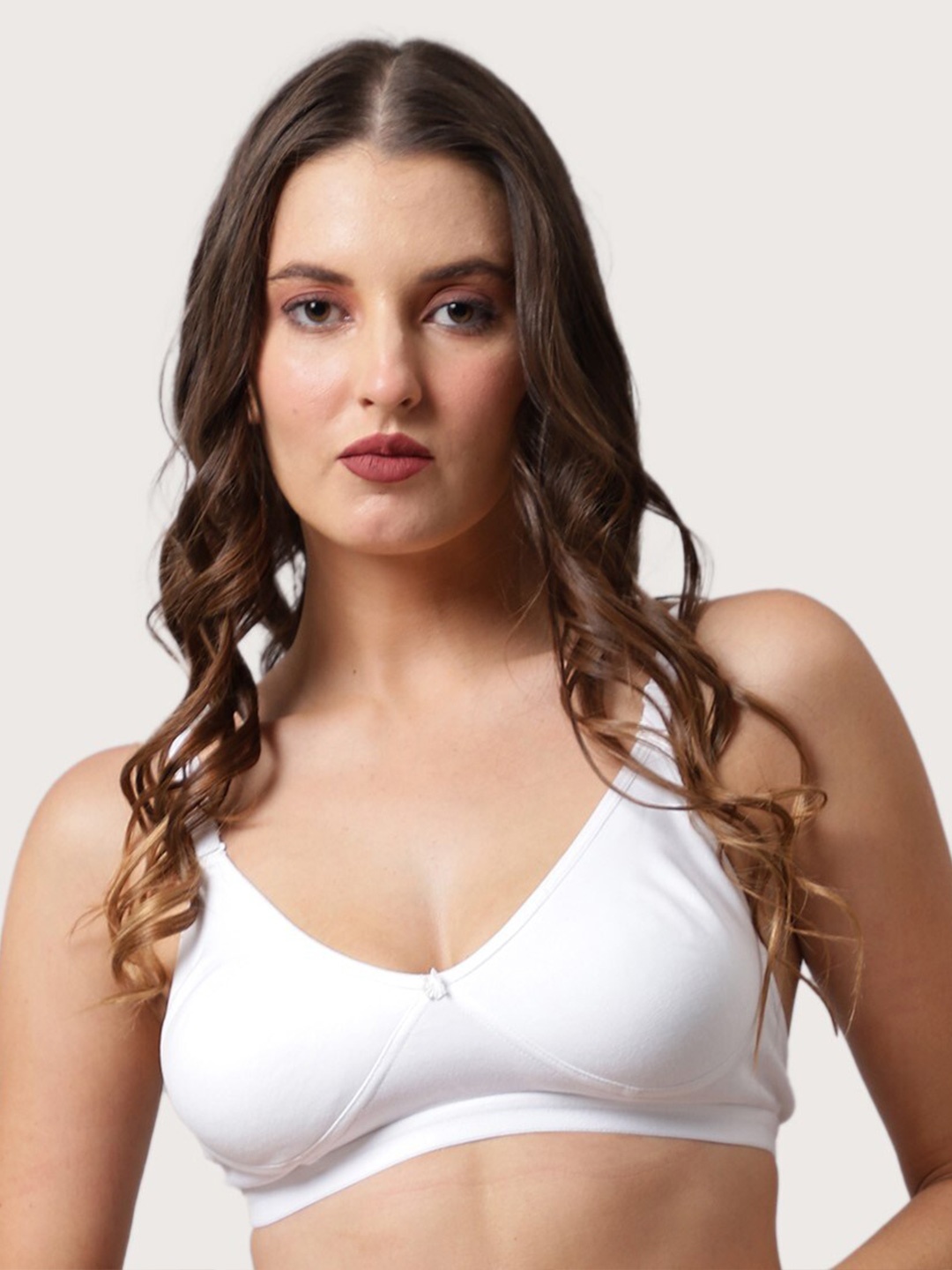 

BEWILD White Cotton Bra