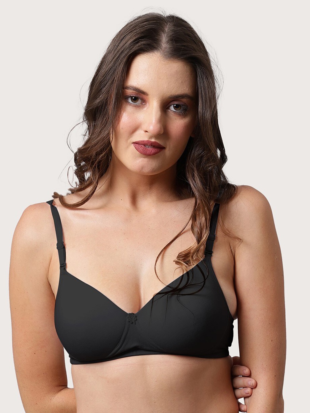 

BEWILD Black Cotton Bra Heavily Padded