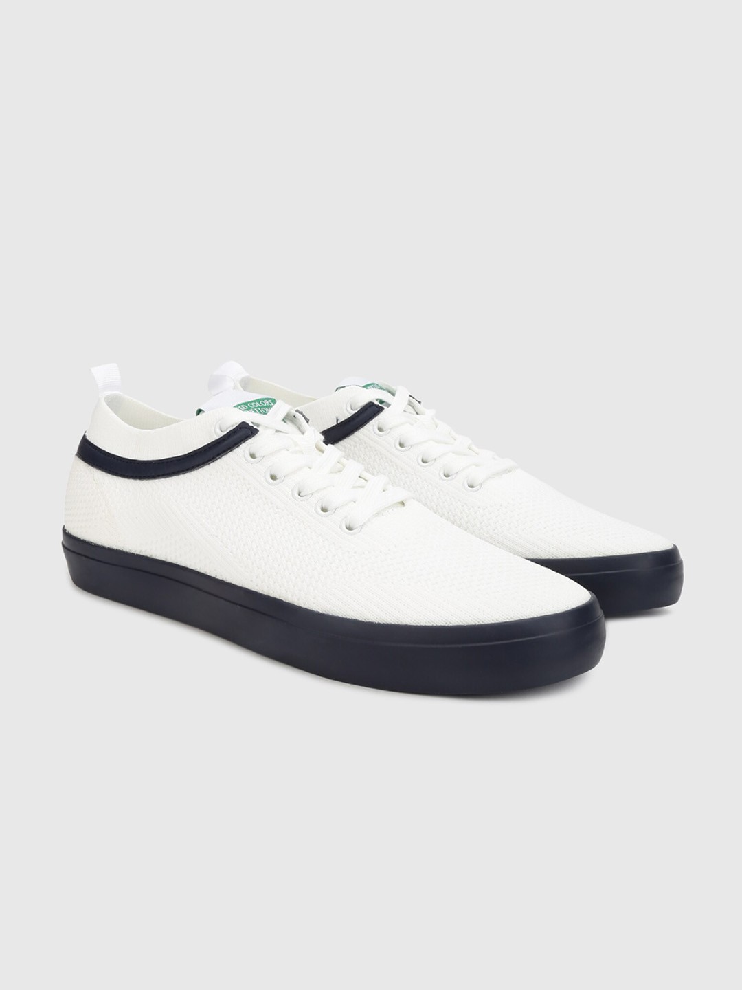 

United Colors of Benetton Men White Colourblocked Sneakers