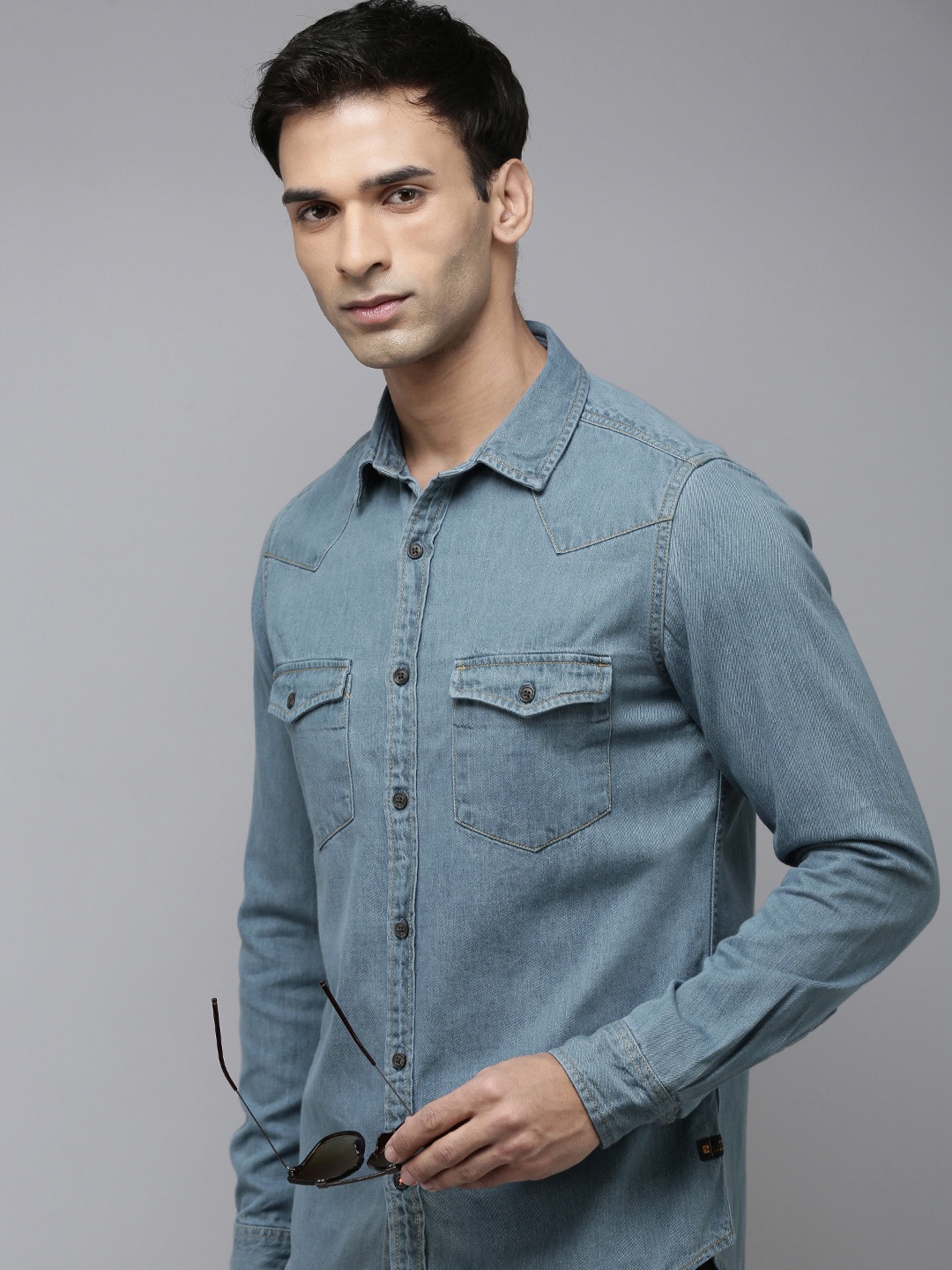 

SPYKAR Solid Casual Shirt, Blue