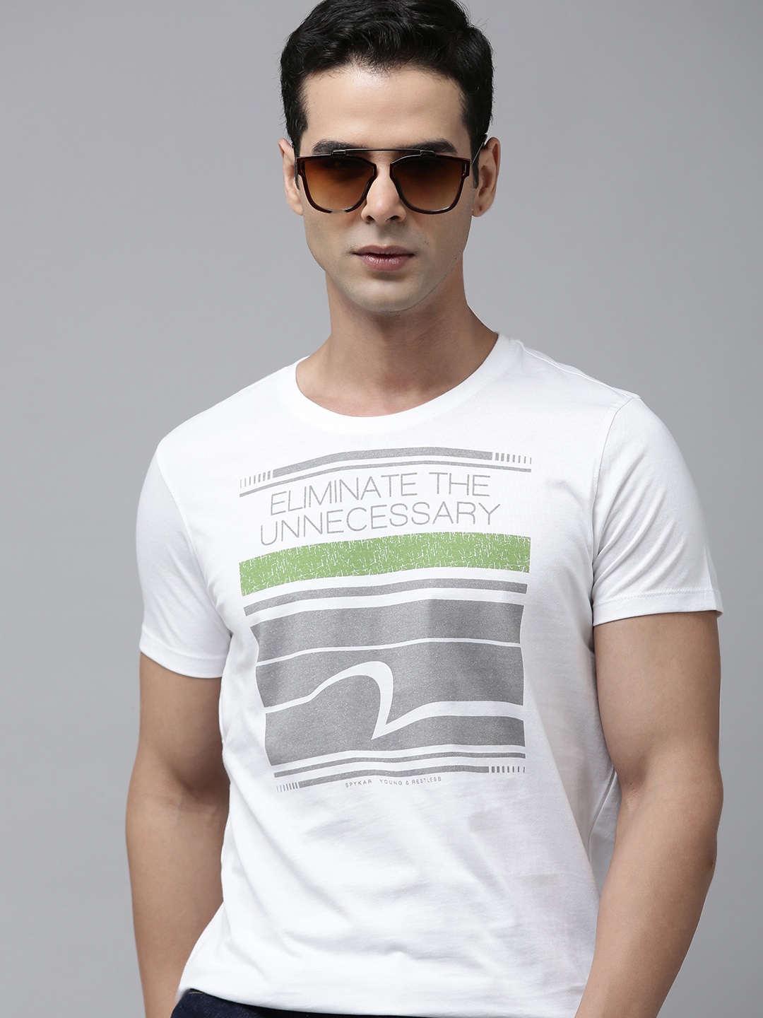 

SPYKAR Printed T-shirt, White