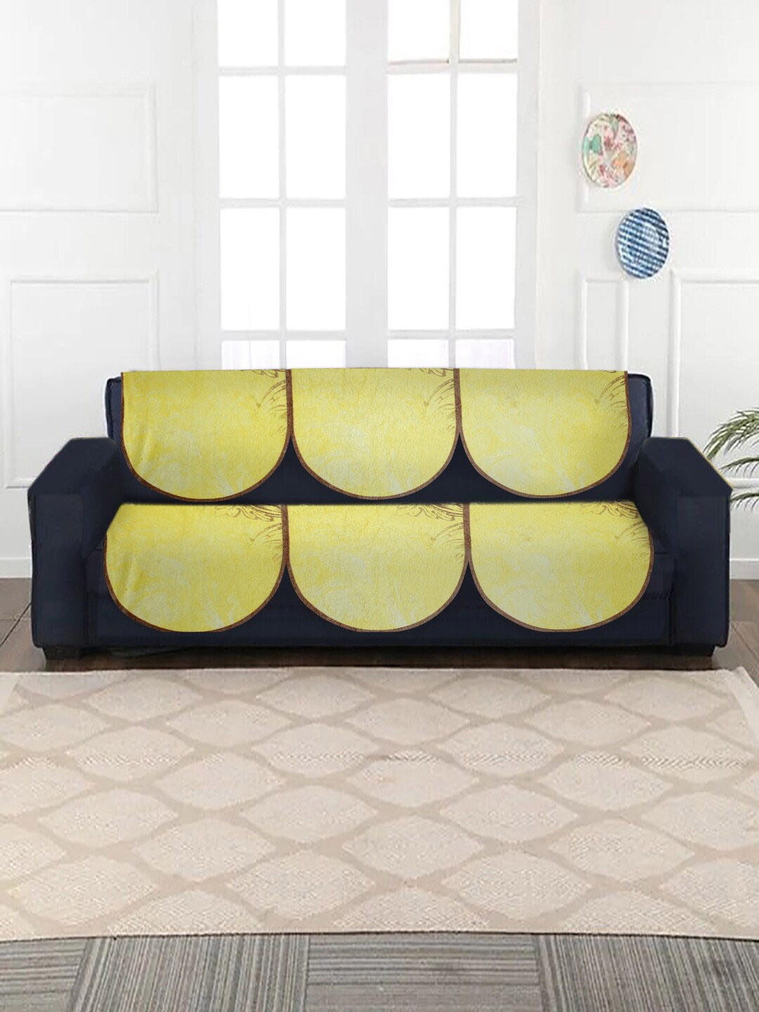 

MULTITEX 5 Seater Printed Sofa Covers, Green