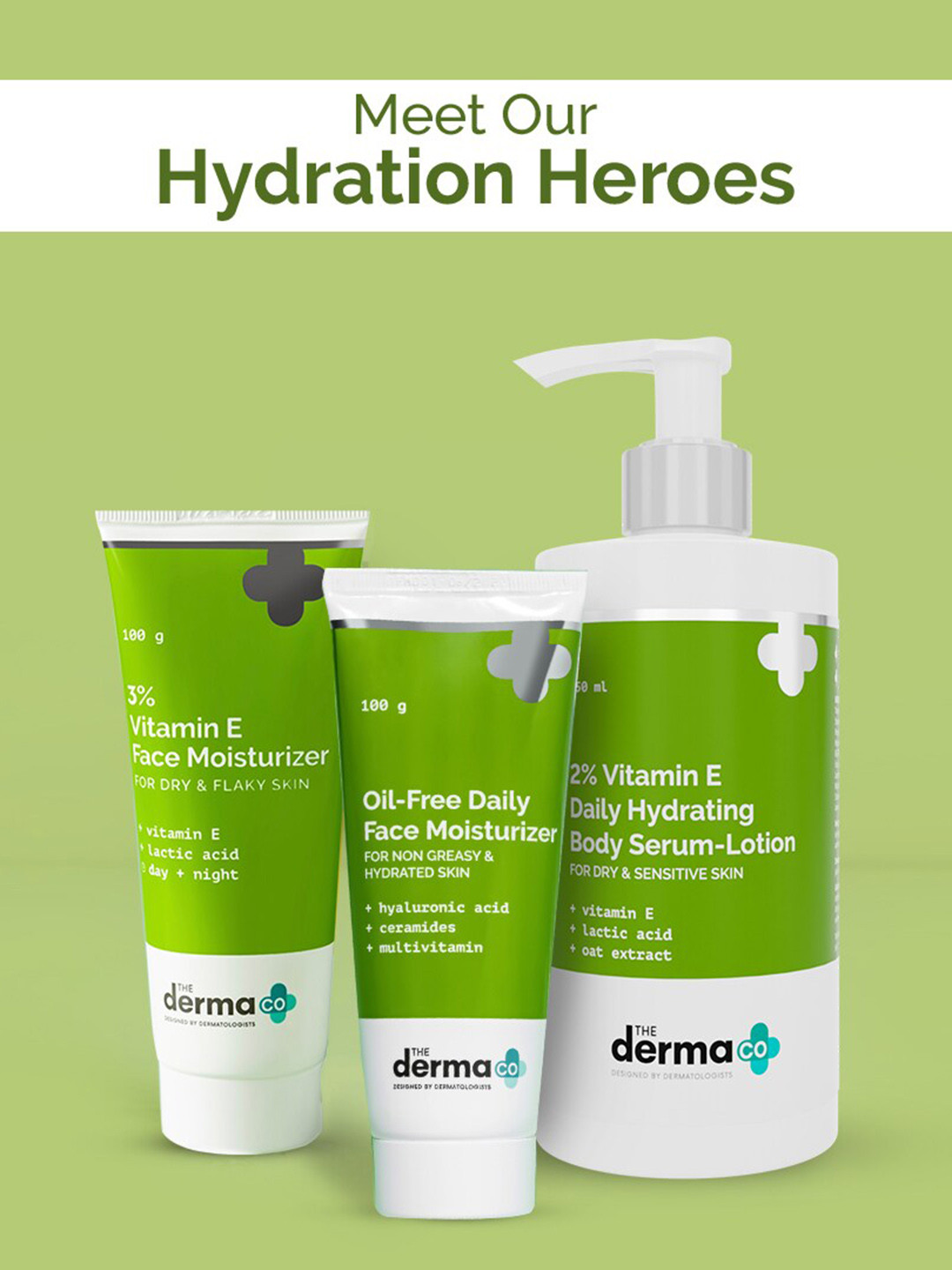

The Derma co. 2% Vitamin E Daily Hydrating Body Serum-Lotion 250 ml, White