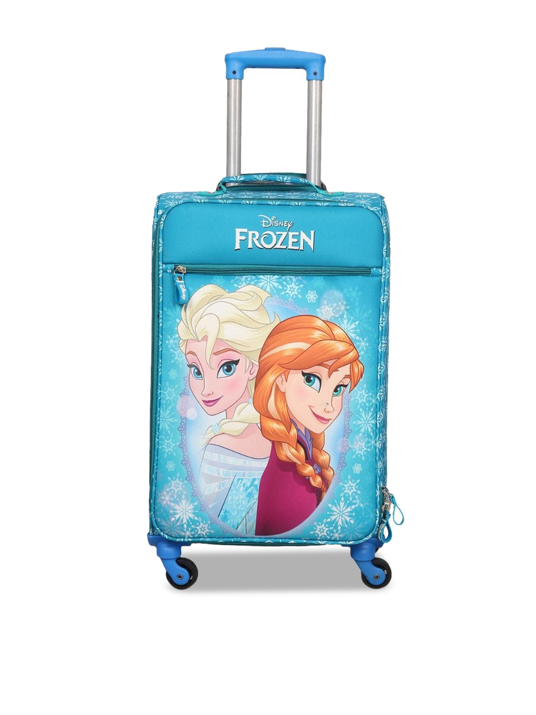 

Disney Girls Turquoise Blue & Pink Elza Printed Soft Luggage Trolley Bag