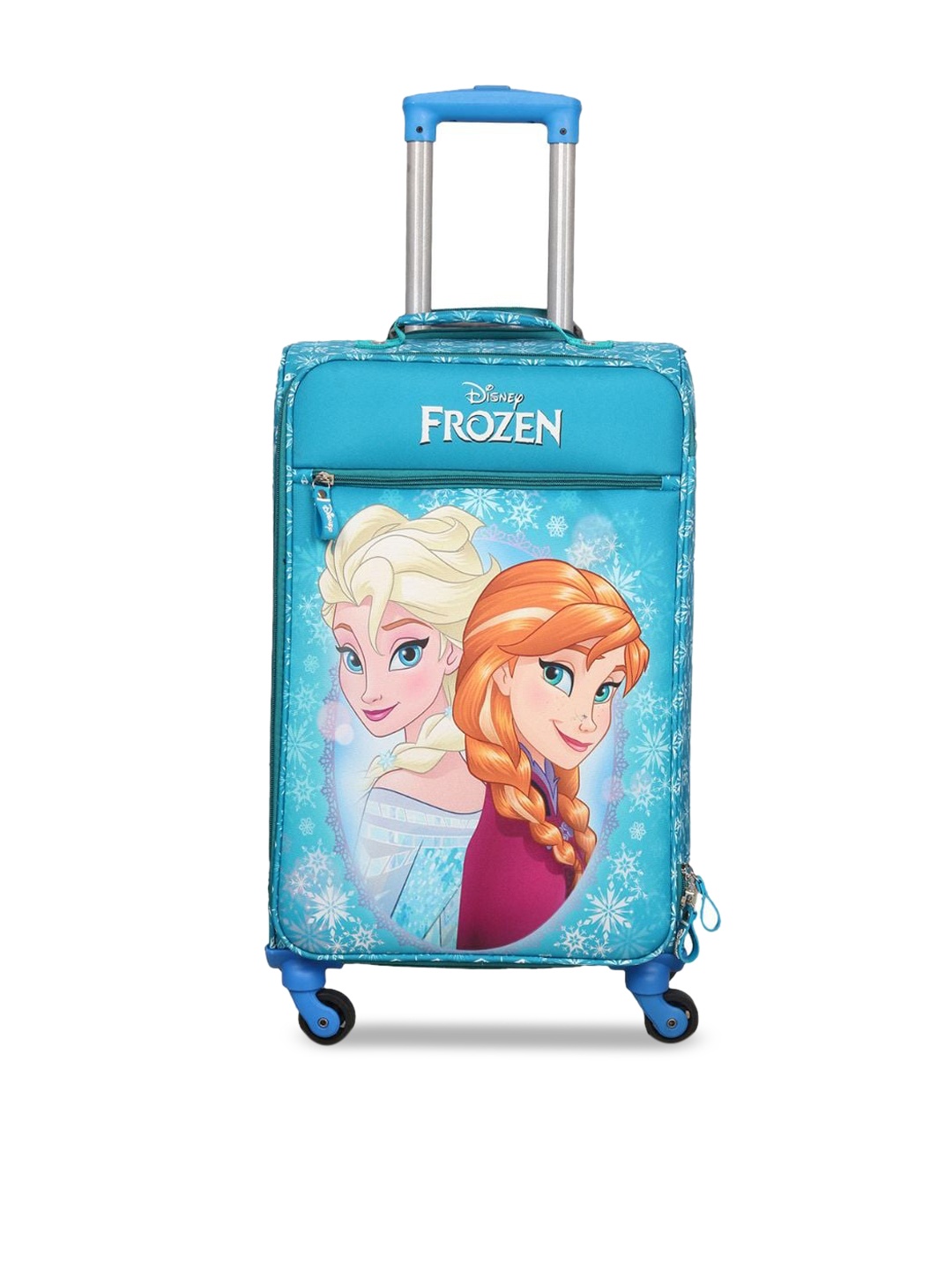 

Disney Girls Turquoise Blue & Pink Elza Printed Medium Trolley Bag