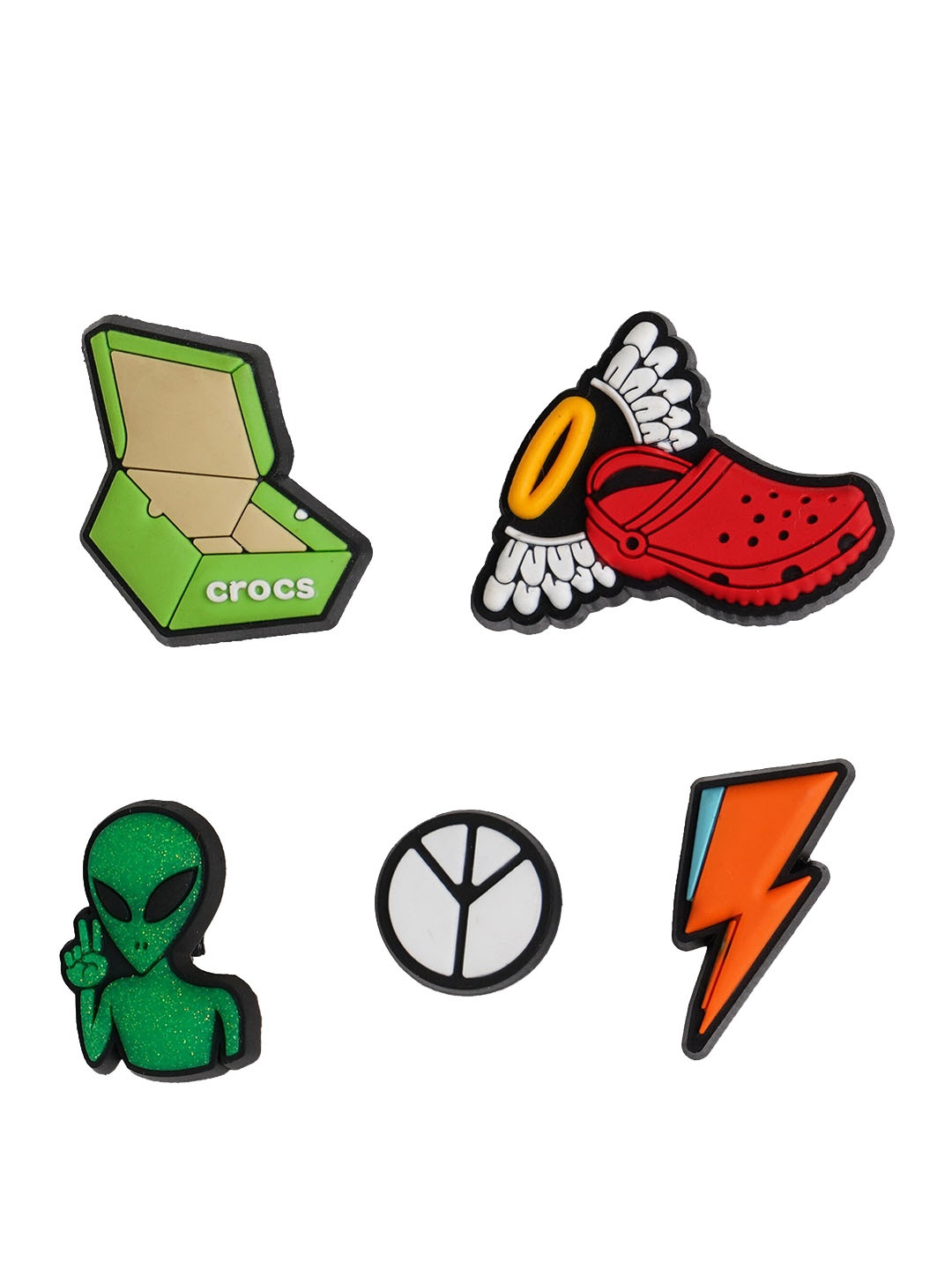 

Crocs Pack of 5 Jibbitz Shoe Charms, Green