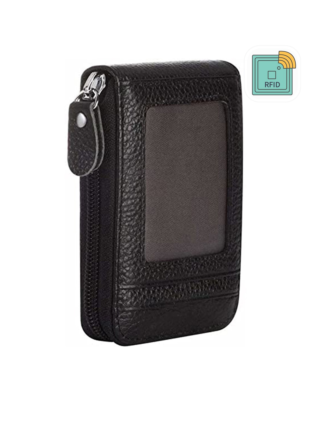 

StealODeal Unisex Black Leather Card Holder