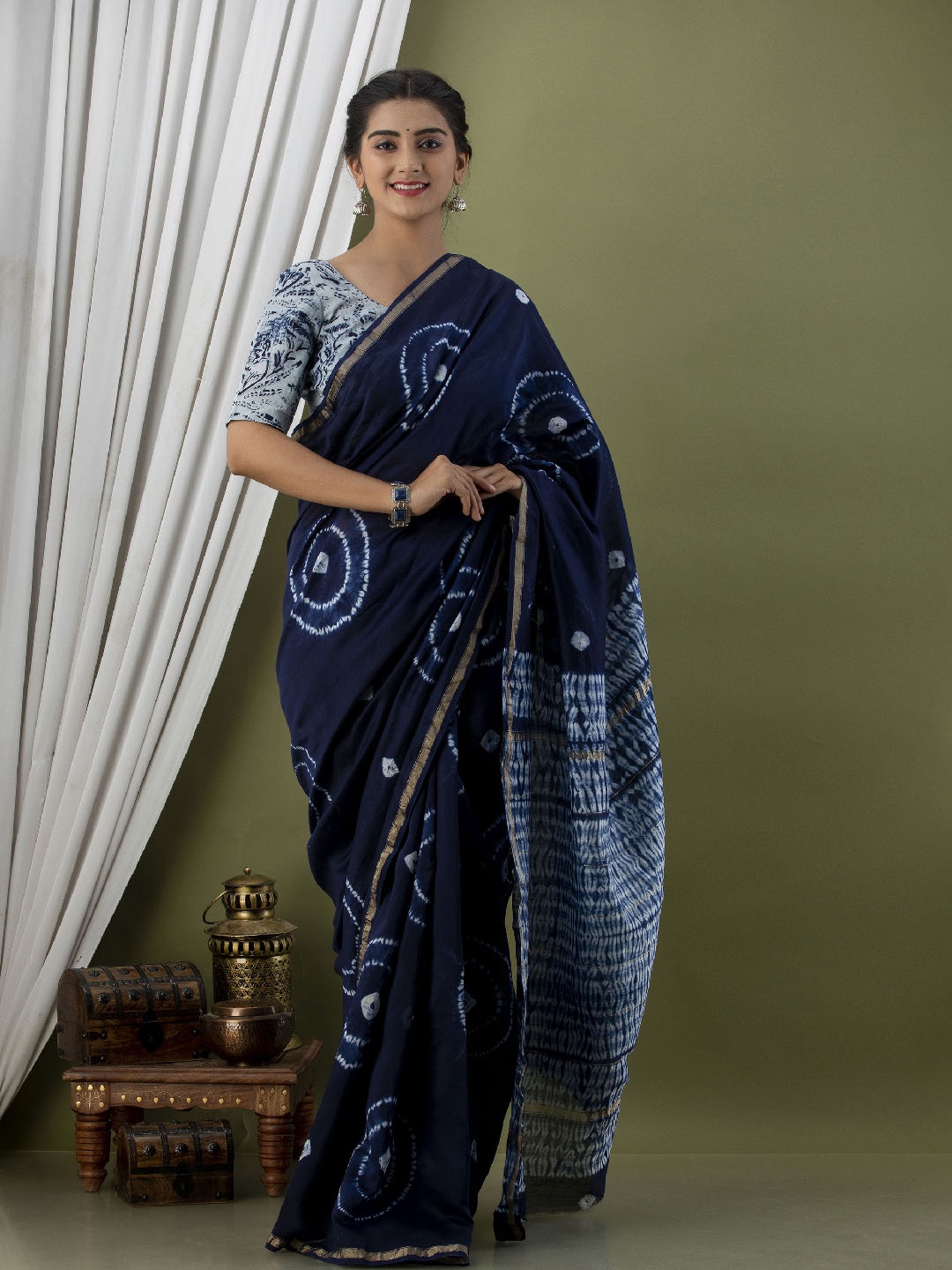 

ArtiZenWeaves Pure Silk Saree, Blue