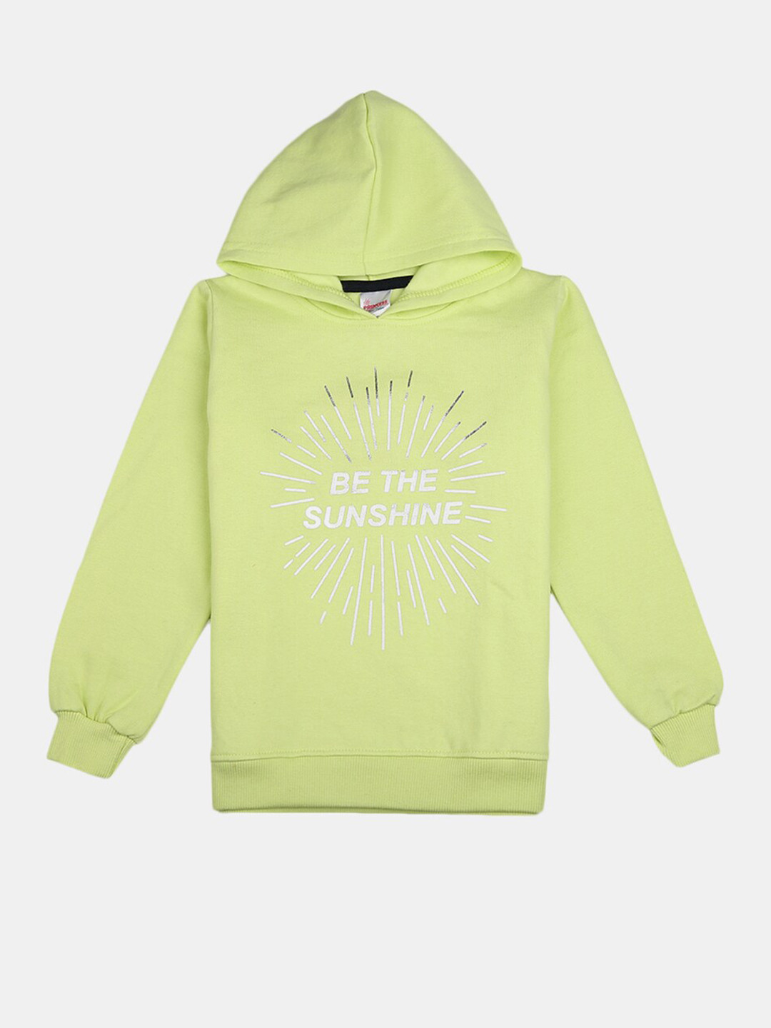 

V-Mart Girls Green Cotton Printed Hooded Sweatshirt