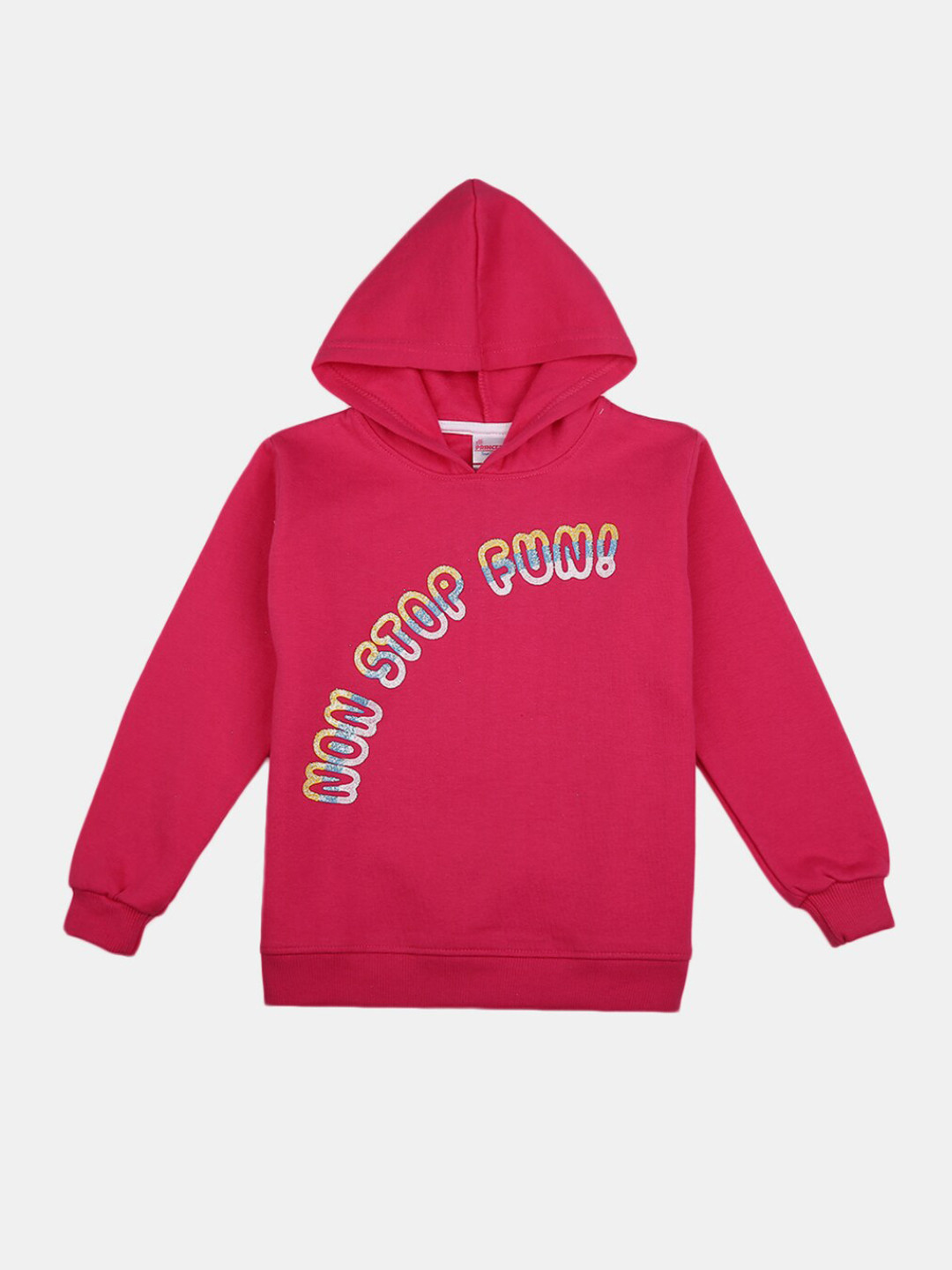 

V-Mart Girls Fuchsia Cotton Printed Hooded Sweatshirt