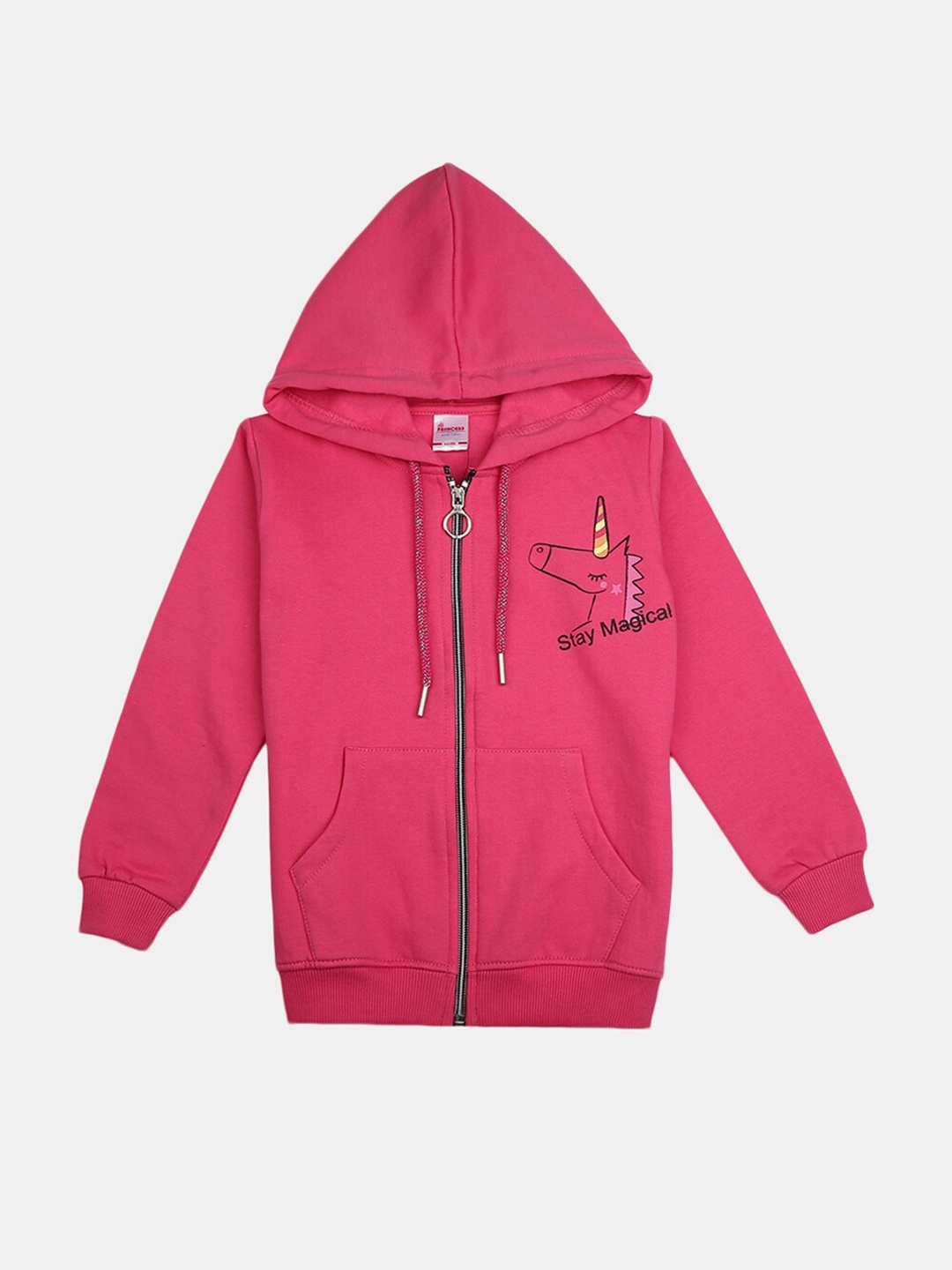 

V-Mart Fuchsia Pure Cotton Hooded Top