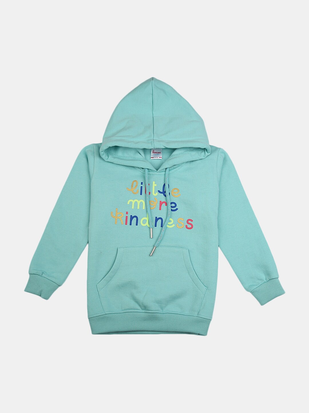 

V-Mart Girls Blue Cotton Printed Hooded Sweatshirt