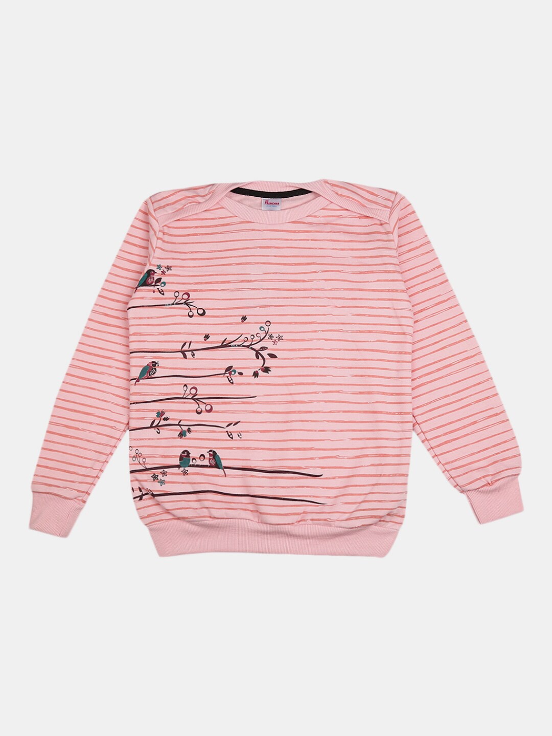 

V-Mart Pink Pure Cotton Striped Top
