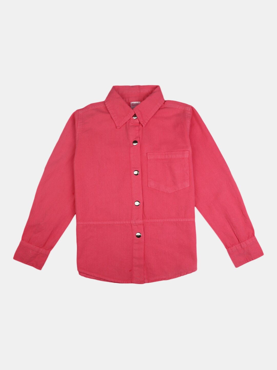 

V-Mart Pink Pure Cotton Shirt Style Top