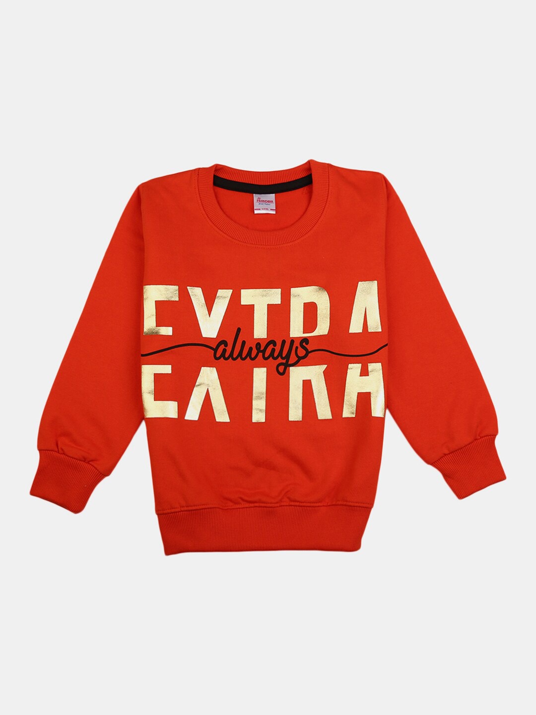 

V-Mart Orange Pure Cotton Print Top