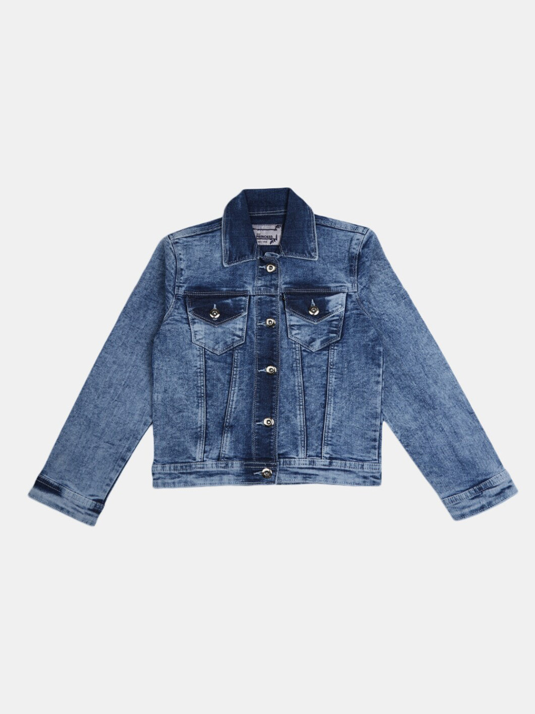 

V-Mart Blue Pure Cotton Shirt Style Top