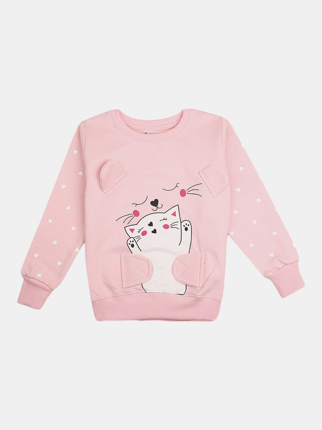 

V-Mart Pink Pure Cotton Print Top