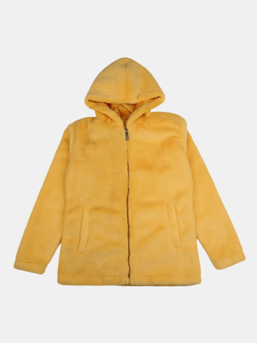 

V-Mart Mustard Yellow Pure Cotton Hooded Top
