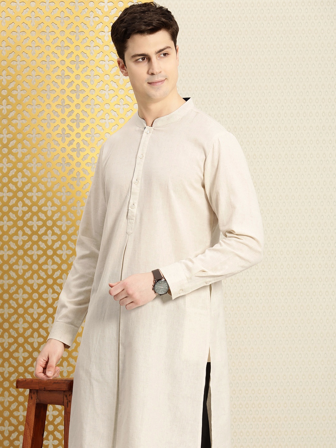 

House of Pataudi Jashn Kurta, Off white