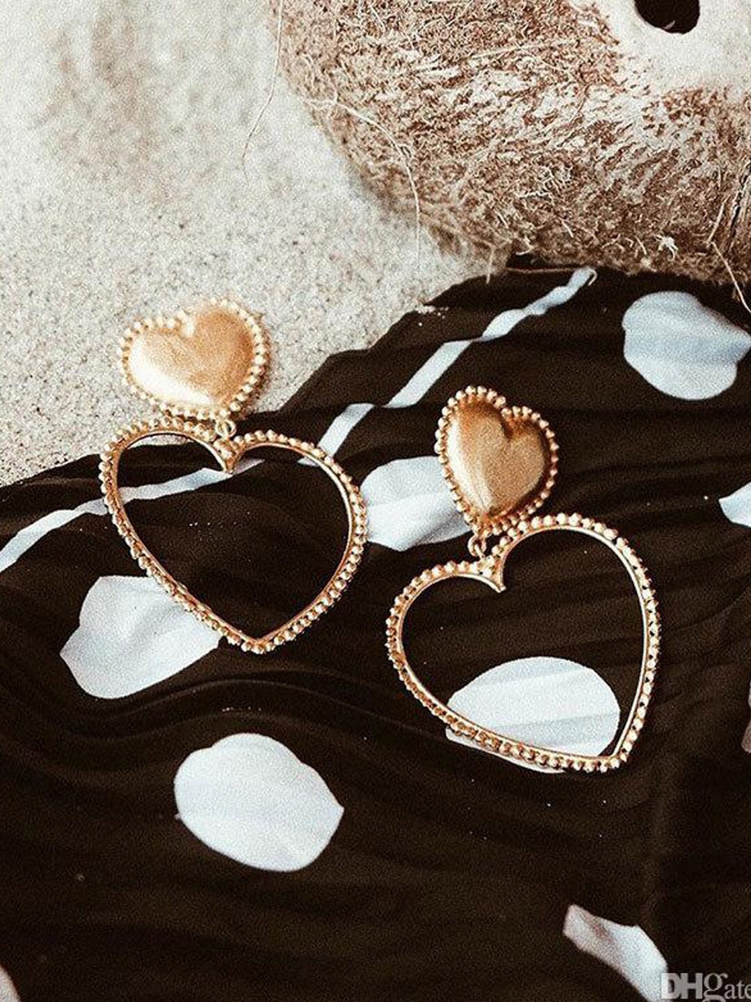 

Young & Forever Gold-Plated Heart Shaped Drop Earrings