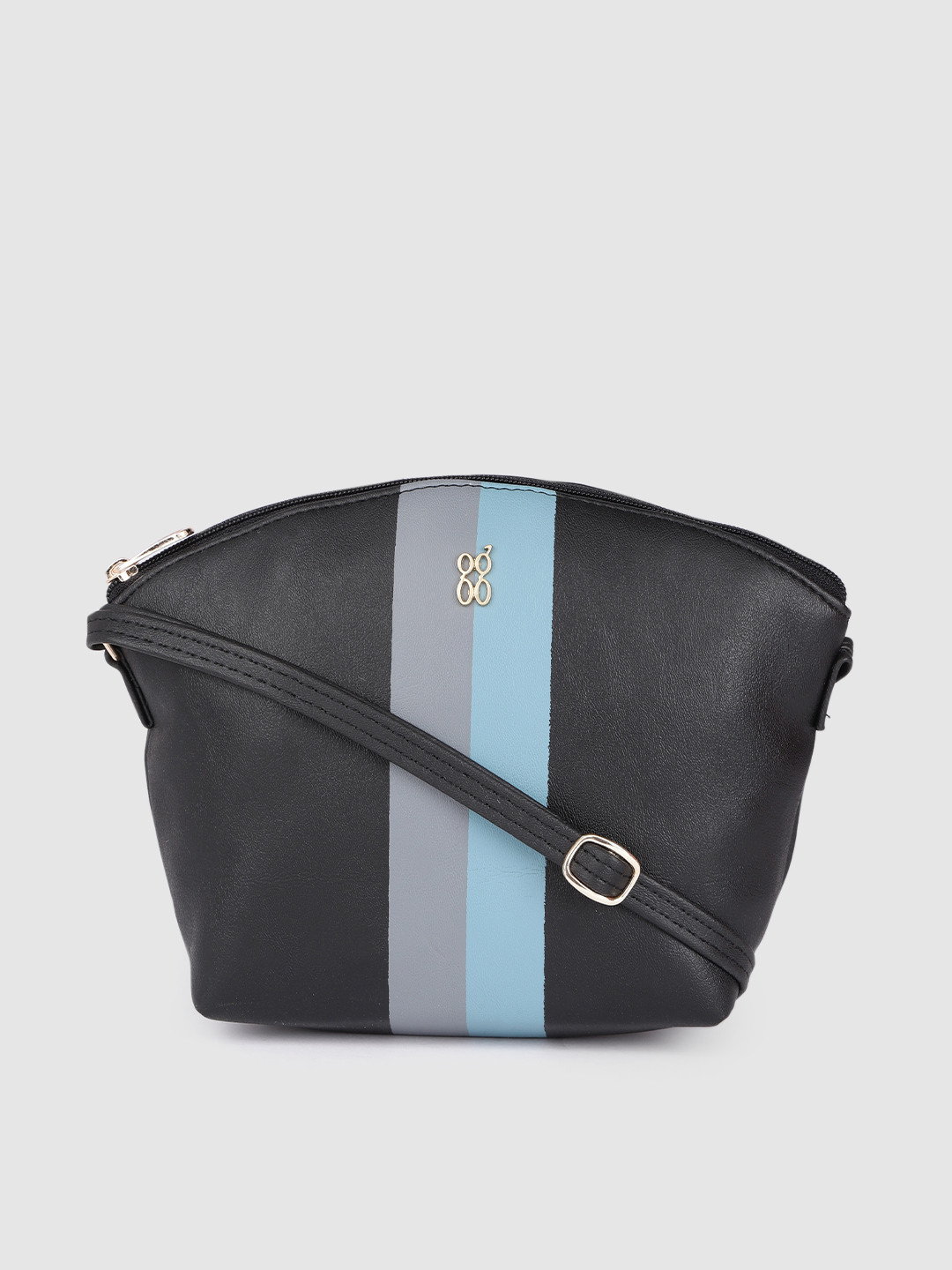 

Baggit Black & Blue Colourblocked Sling Bag