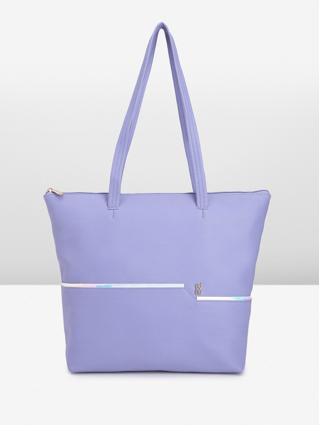 

Baggit Solid PU Structured Shoulder Bag With Minimal Iridescent Effect, Lavender