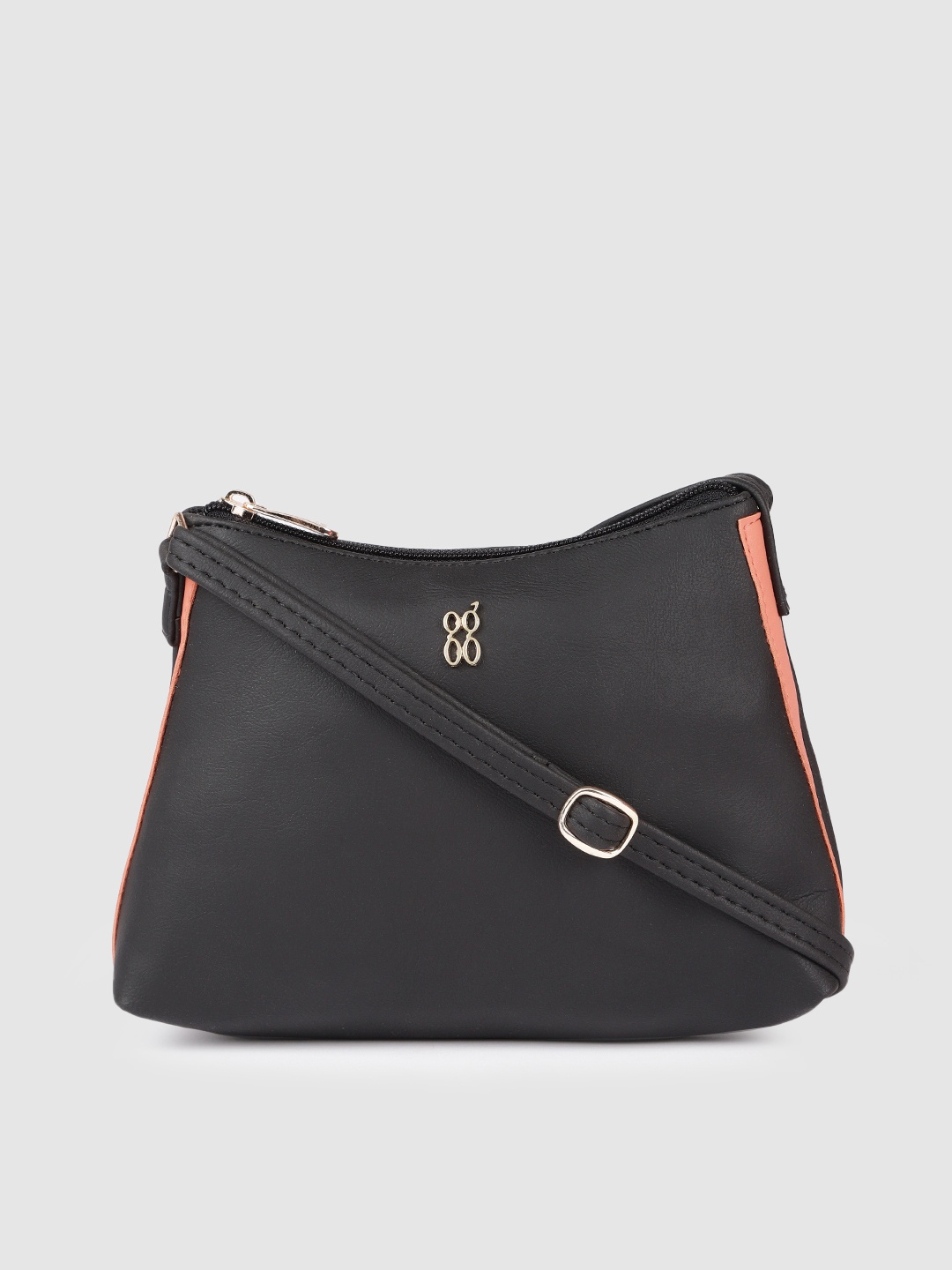 

Baggit Women Black Solid Structured Sling Bag