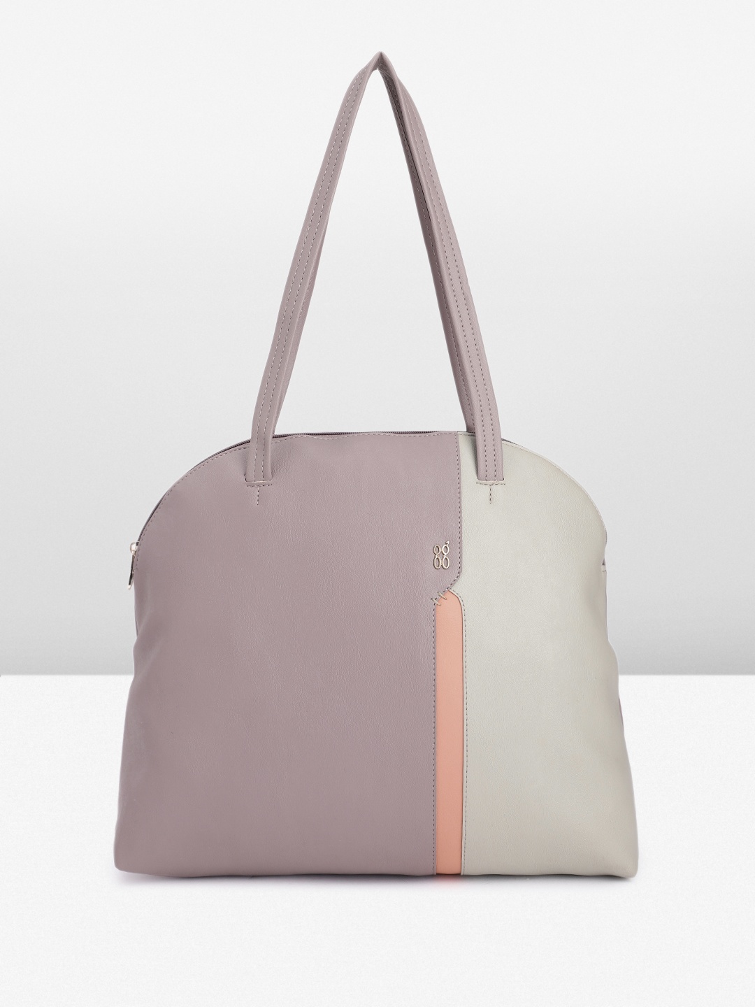 

Baggit Colourblocked PU Structured Shoulder Bag, Mauve