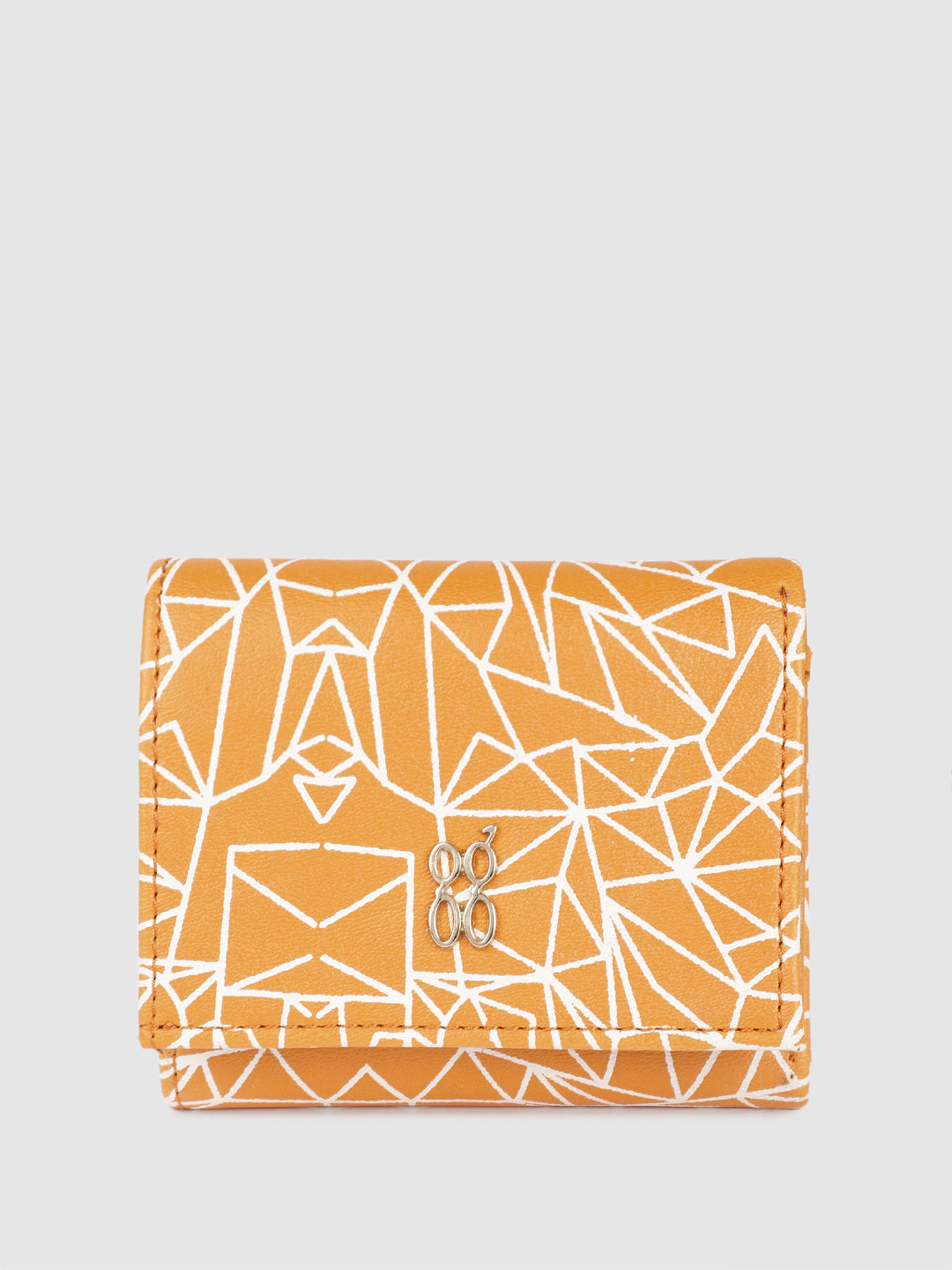 

Baggit Women Printed Three Fold Wallet, Yellow