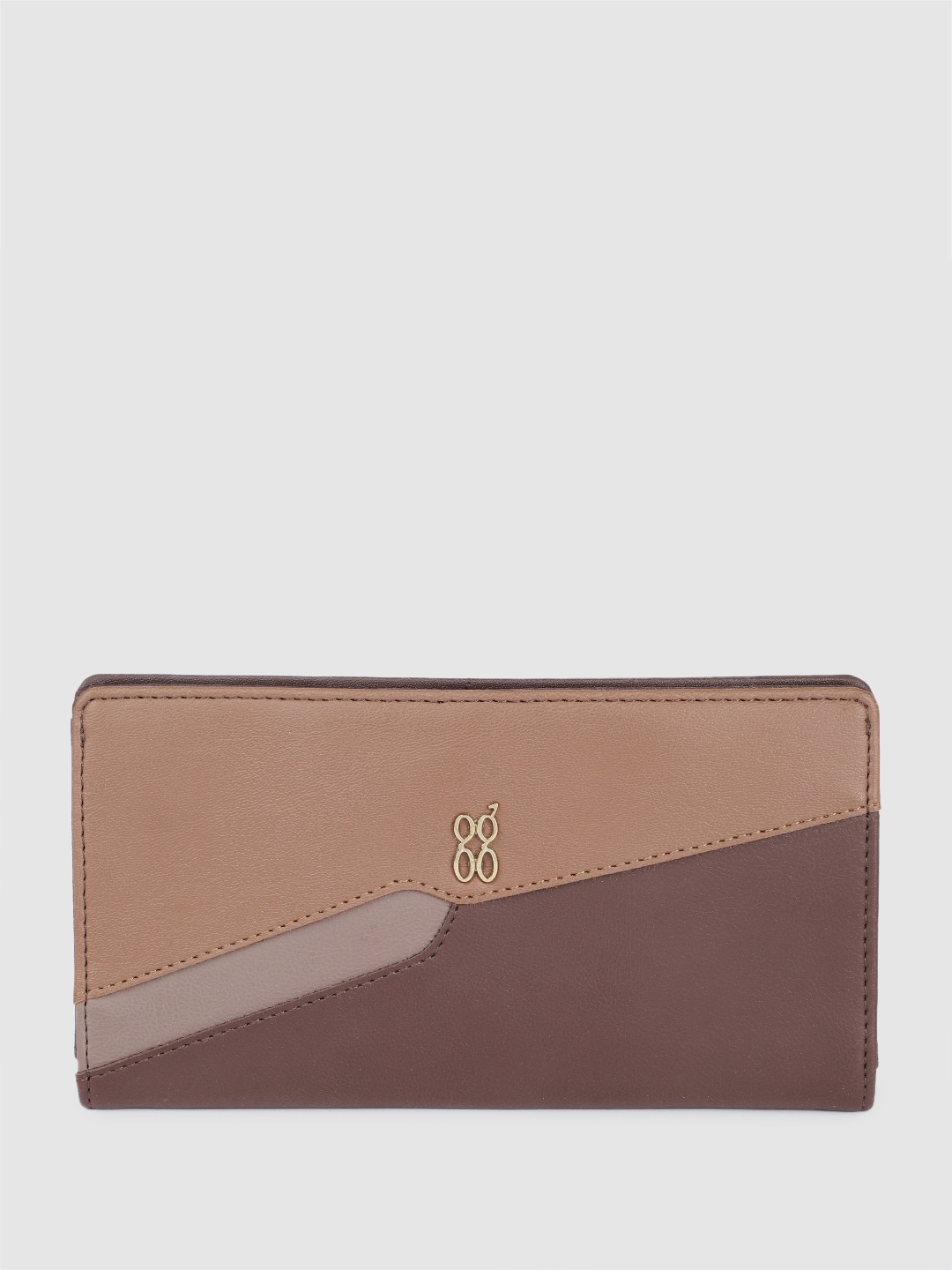 

Baggit Women Colourblocked Two Fold Wallet, Brown