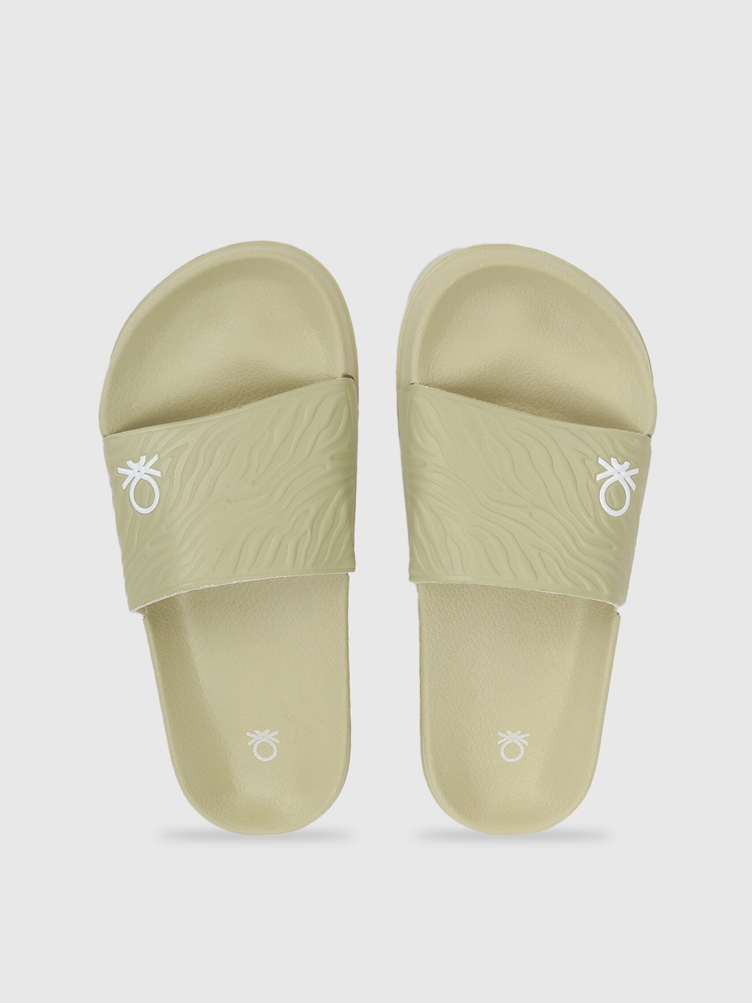 

United Colors of Benetton Women Beige Solid Sliders