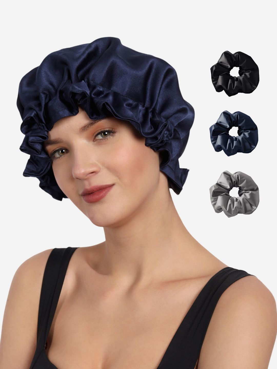 

Mueras Women Set Of 4 Navy Blue & Black Hair Accessory Set