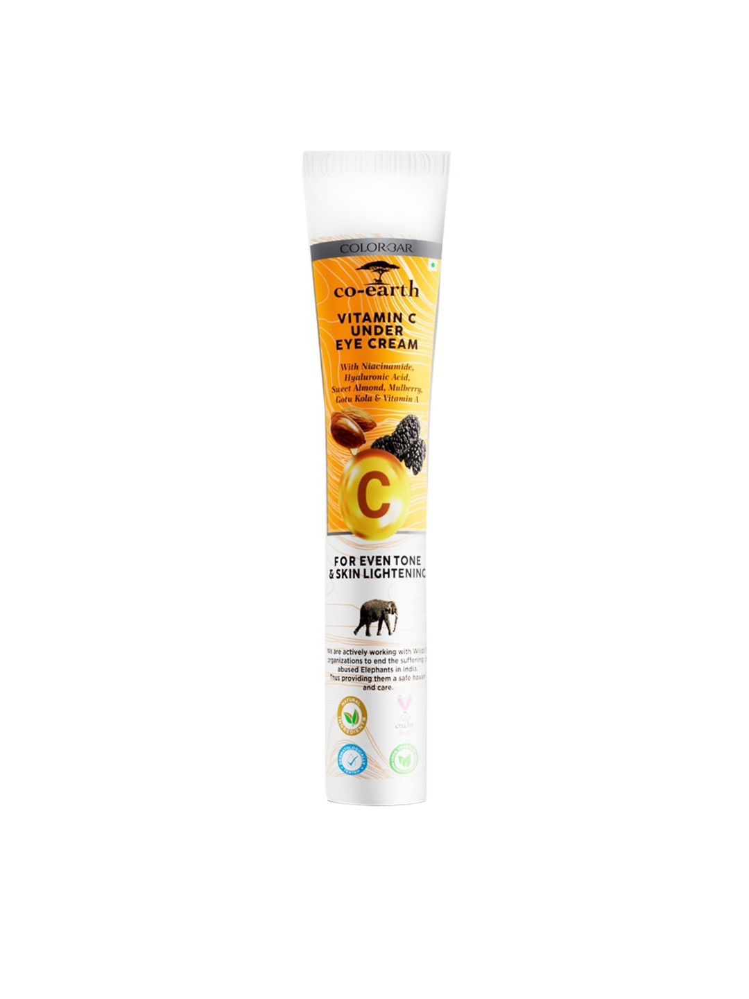 Colorbar Co-Earth Vitamin C Under Eye Cream- 20 g, White