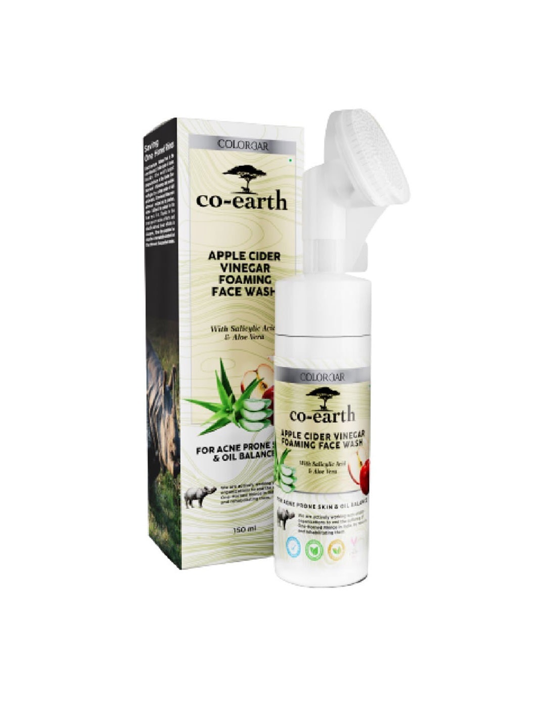 

Colorbar Co-Earth Apple Cider Vinegar Foaming Face Wash- 150 ml, Beige