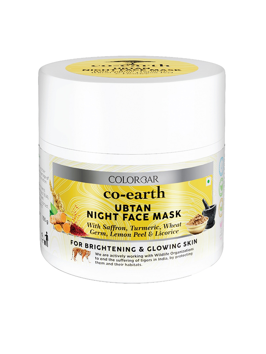 

Colorbar White Co-Earth Ubtan Night Face Mask- 100g