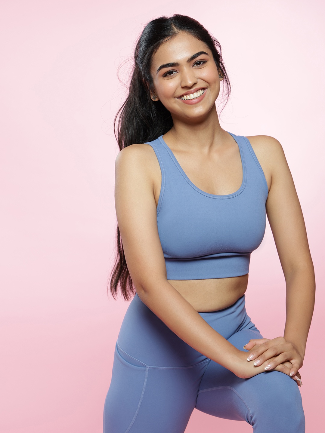 

Blissclub Women The Ultimate Comfort Sports Bra With Removable Padding, Blue