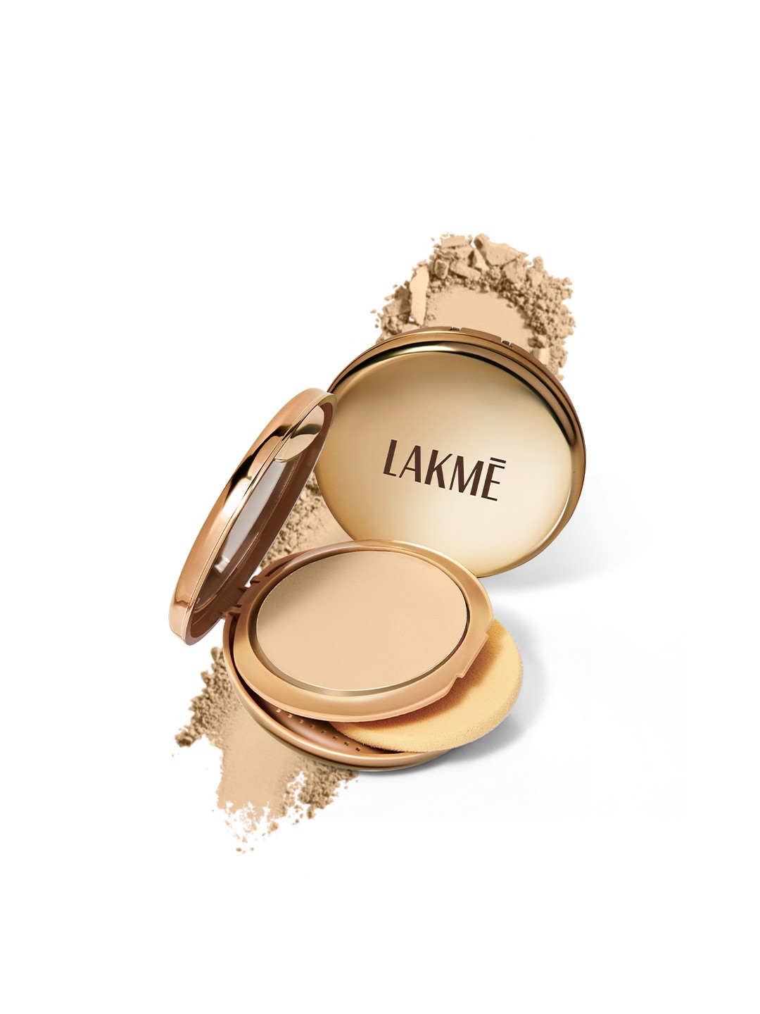 

Lakme 9to5 Unreal Dual Cover Pressed Powder, 2 In 1 Compact + Foundation, 10 Ivory, 9g, Beige