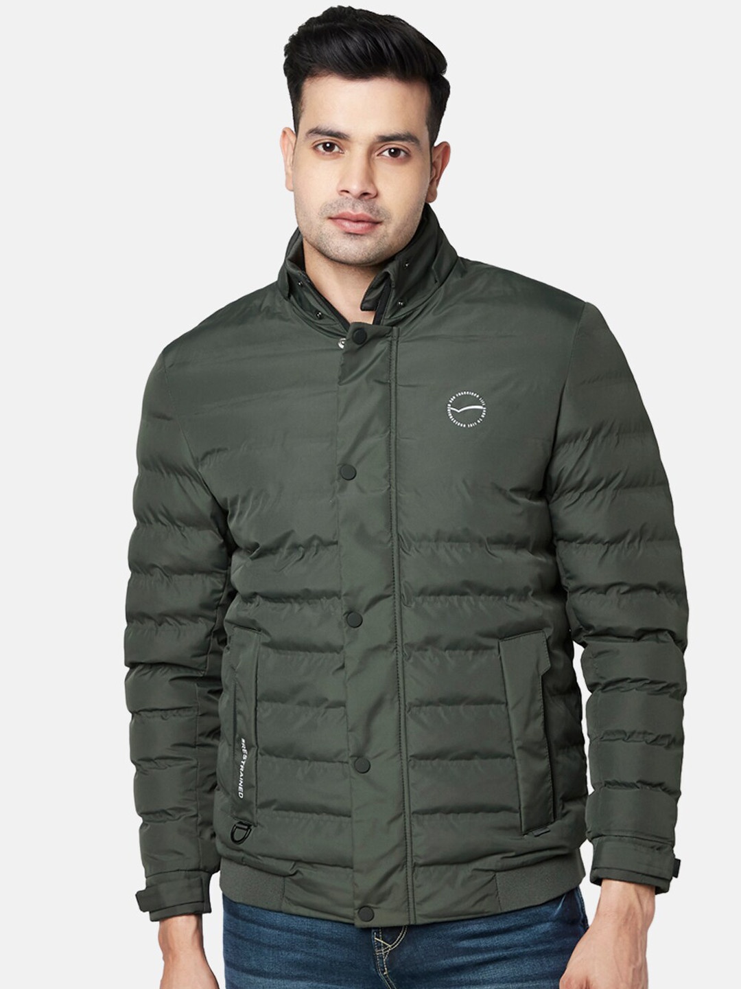 

SF JEANS by Pantaloons Men Green Padded Jacket