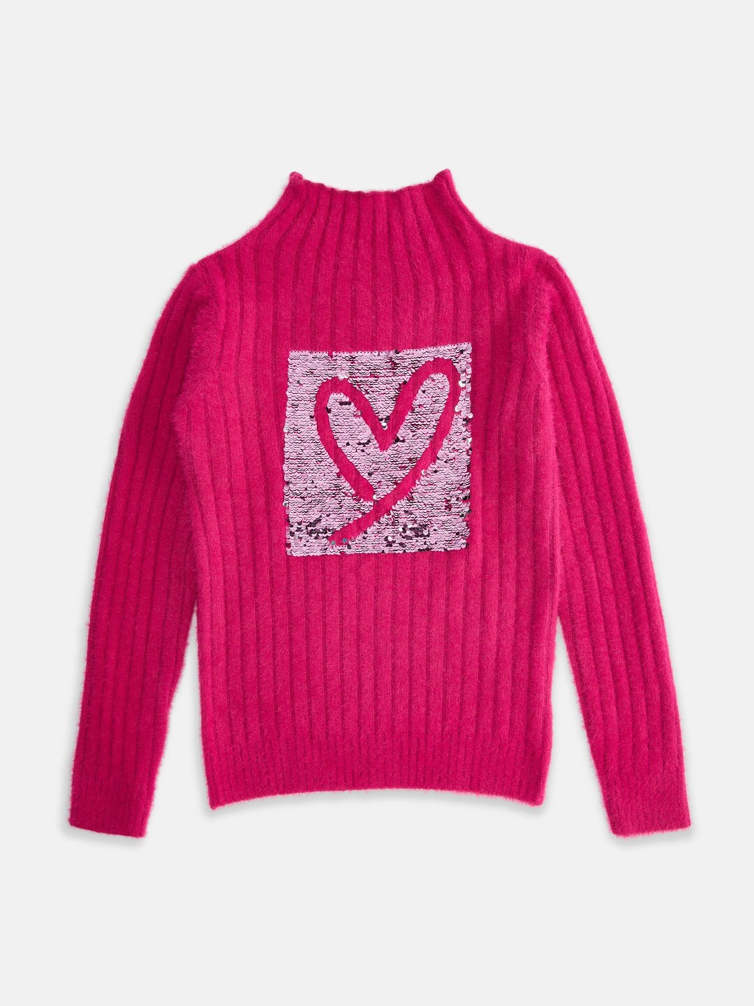 

Pantaloons Junior Girls Fuchsia & Lavender Striped Pullover