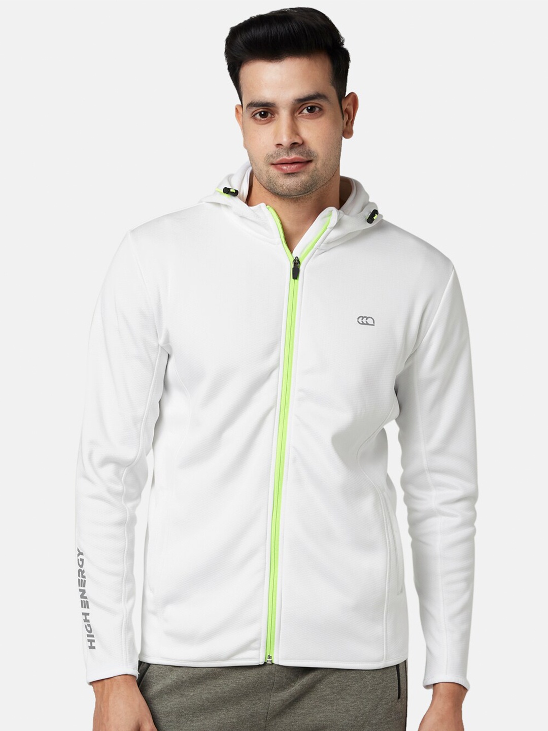 

Ajile by Pantaloons Men White Hooded Sweatshirt