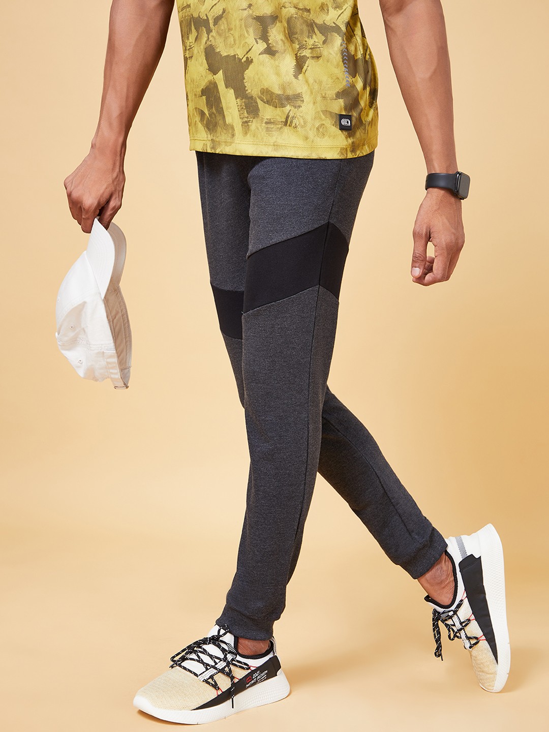 

Ajile by Pantaloons Men Grey Melange Solid Slim-Fit Joggers