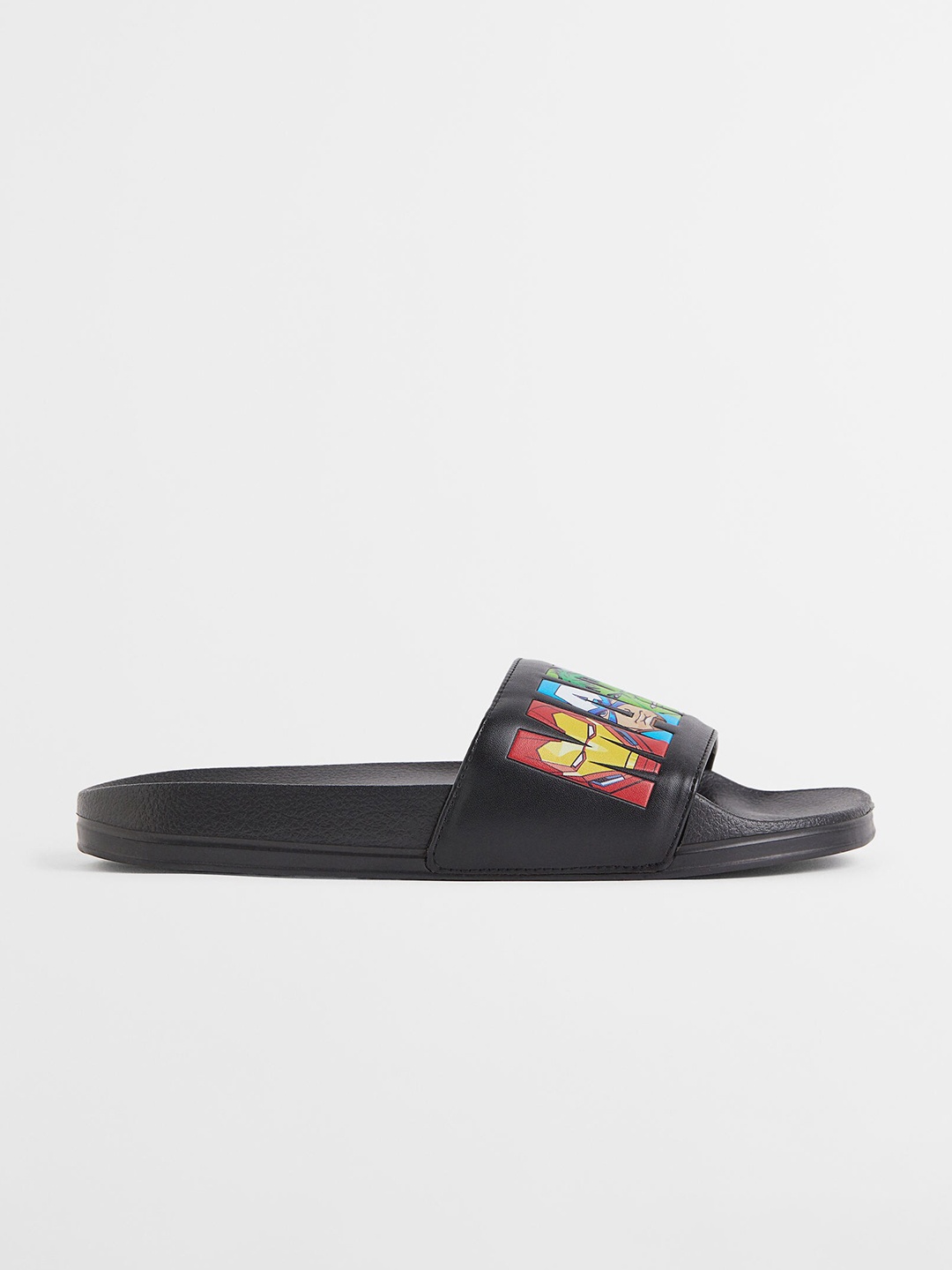 

H&M Men Black Printed Pool Shoes