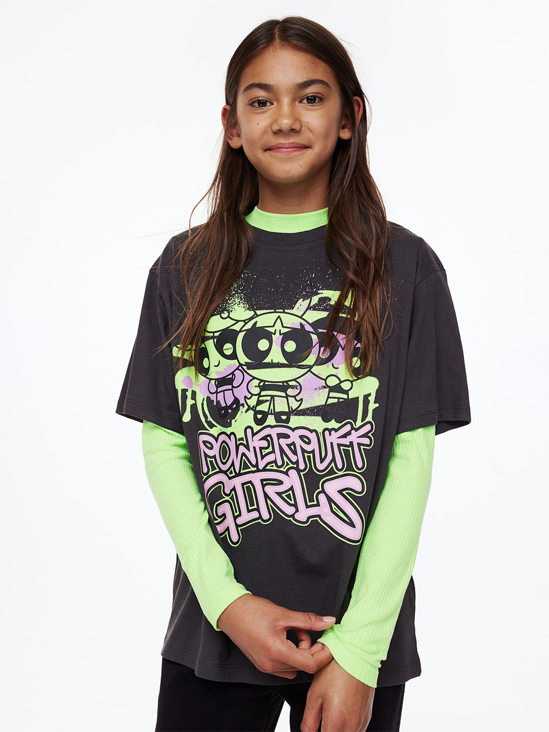 

H&M Girls 2-Pack Jersey Tops, Green